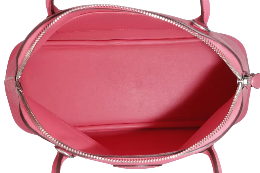 HERMES BOLIDE 27 (STAMP T) BUBBLEGUM PINK EPSOM LEATHER WITH STRAP, CARE CARD & DUST COVER