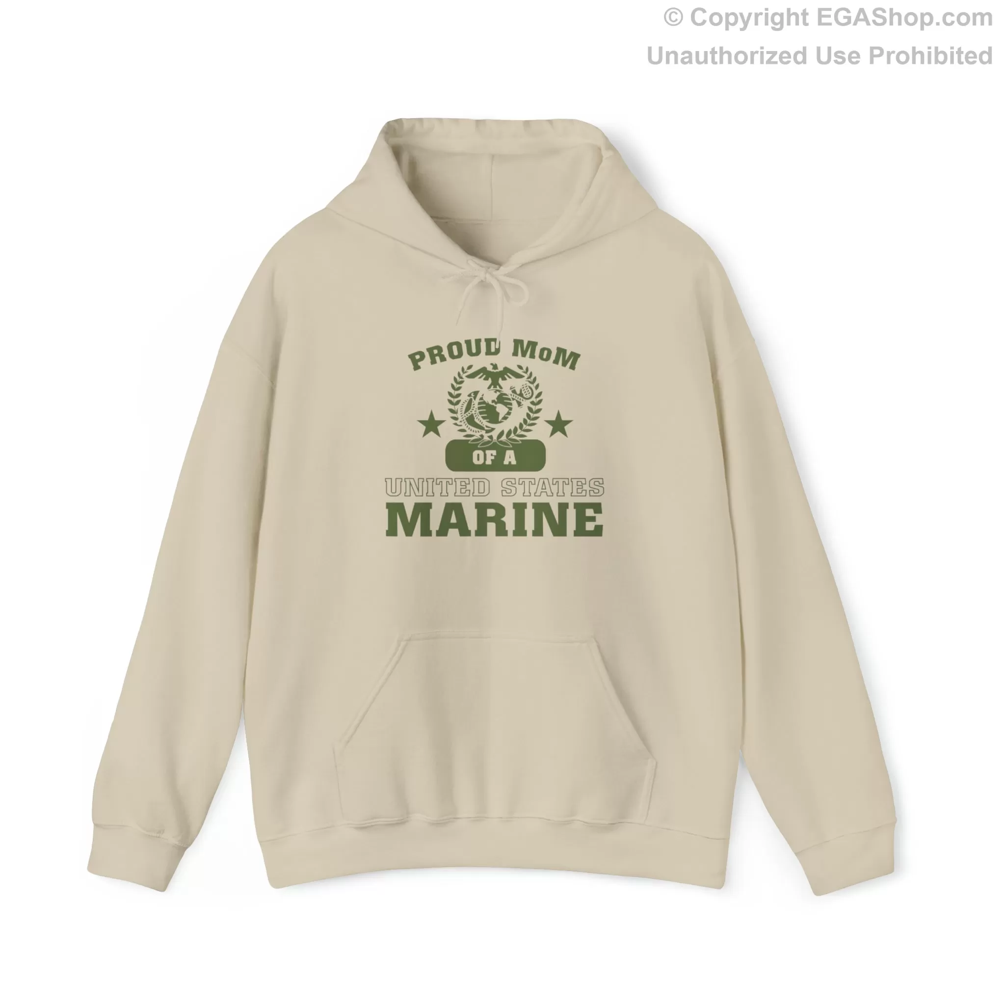 Hoodie: Proud MoM of a Marine (Varsity Style, Color Choices)