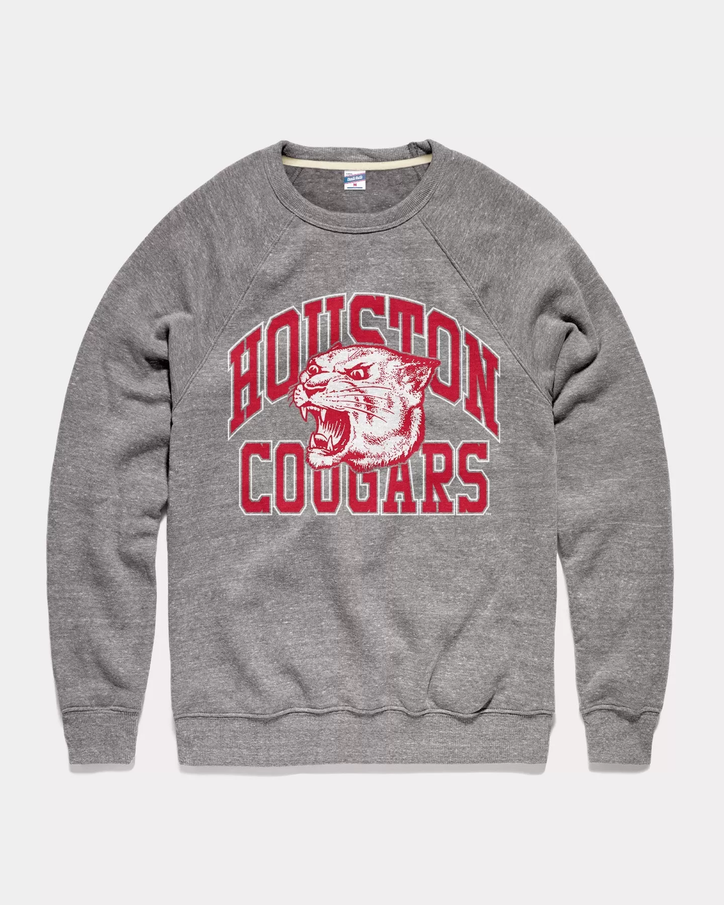 Houston Cougars Mascot Arch Grey Crewneck