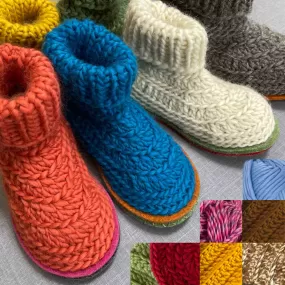 Joe's Toes Snuggly Crochet Slipper Kit with Vinyl Soles