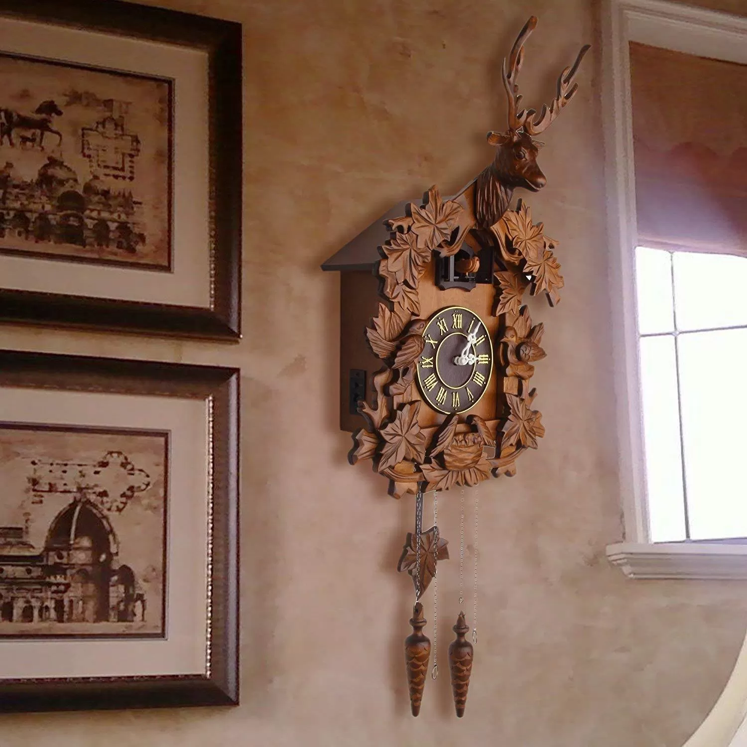 Kendal Large Handcrafted Wood Cuckoo Clock MX015-2