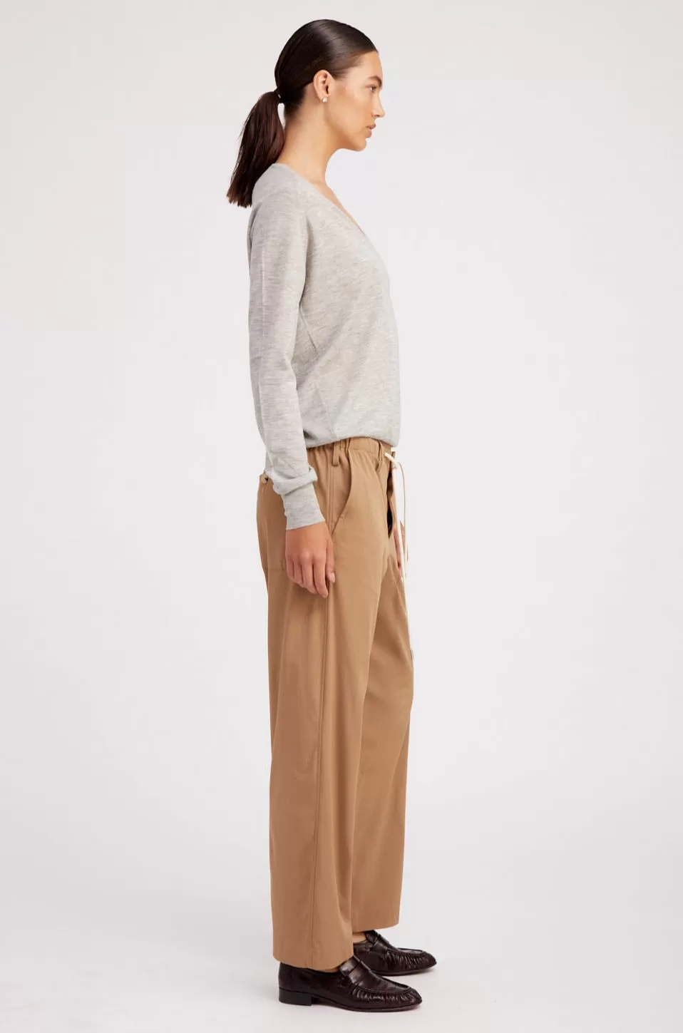 Khaki Drawstring Trousers