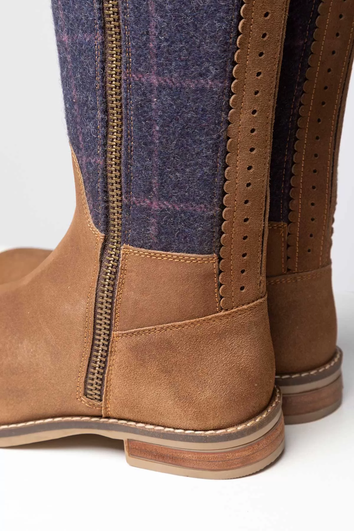 Ladies Suede & Tweed Country Boots - Allerton