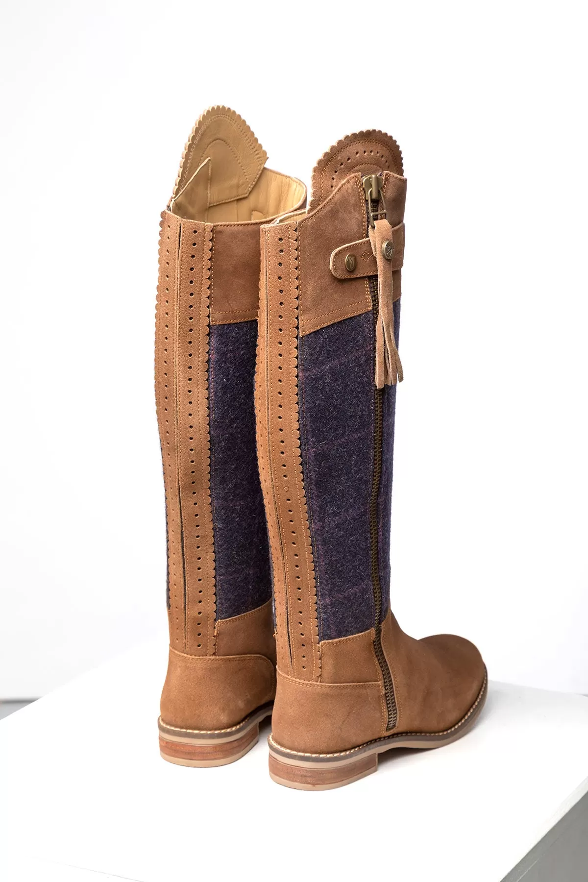 Ladies Suede & Tweed Country Boots - Allerton