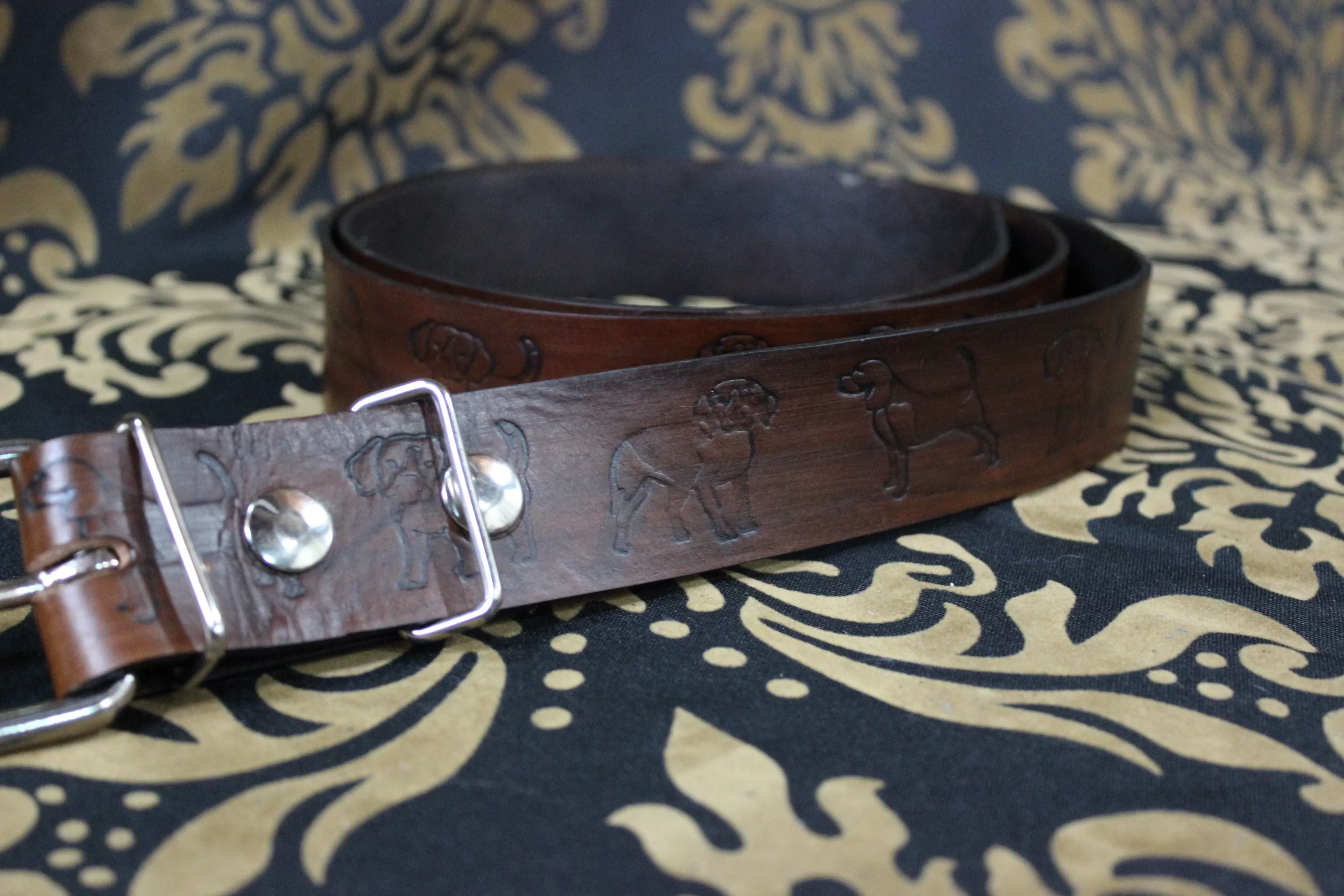 Latigo Puppy Pattern Belt