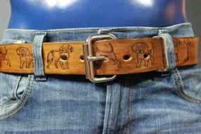 Latigo Puppy Pattern Belt