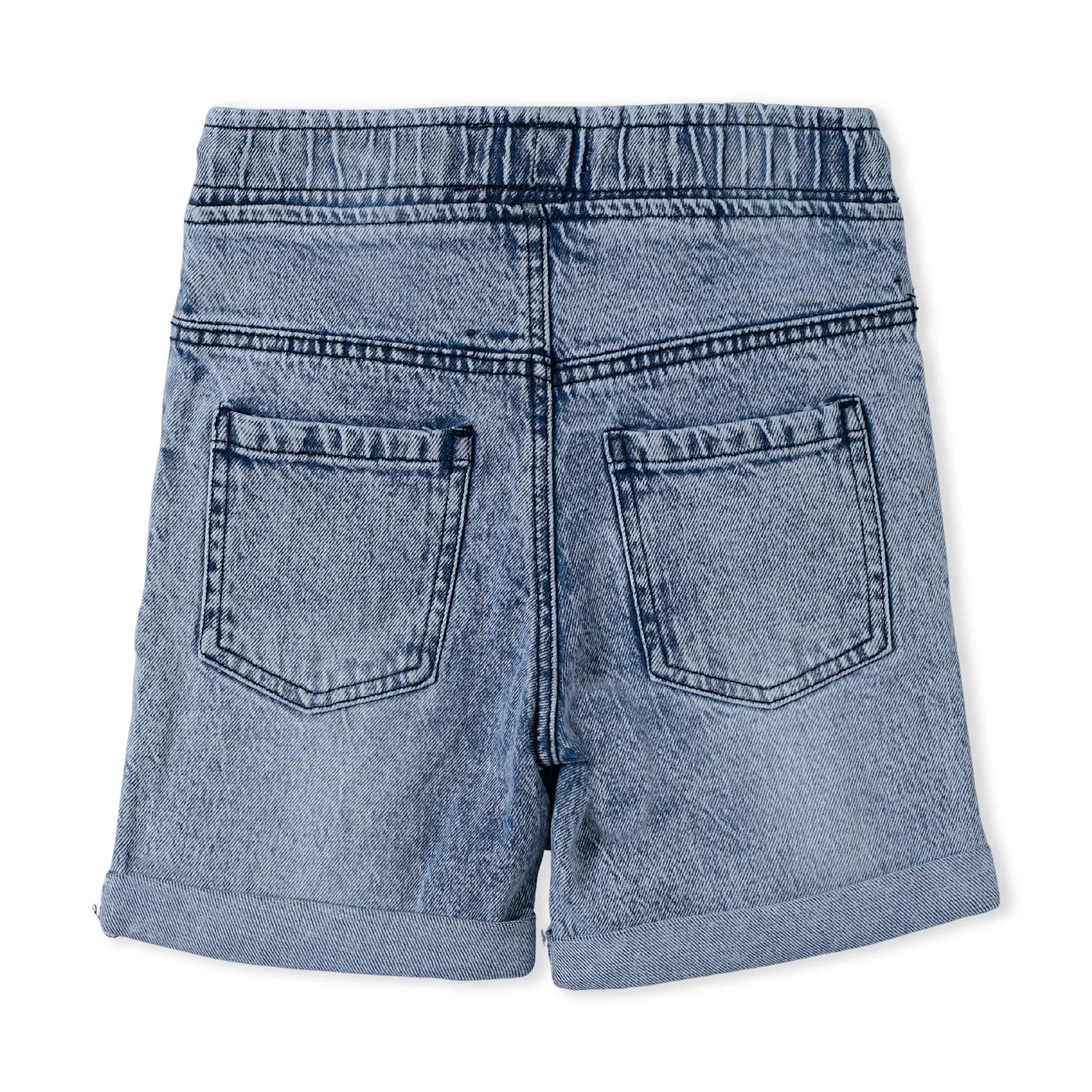 Light Blue Turn Up Denim Shorts