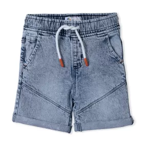 Light Blue Turn Up Denim Shorts