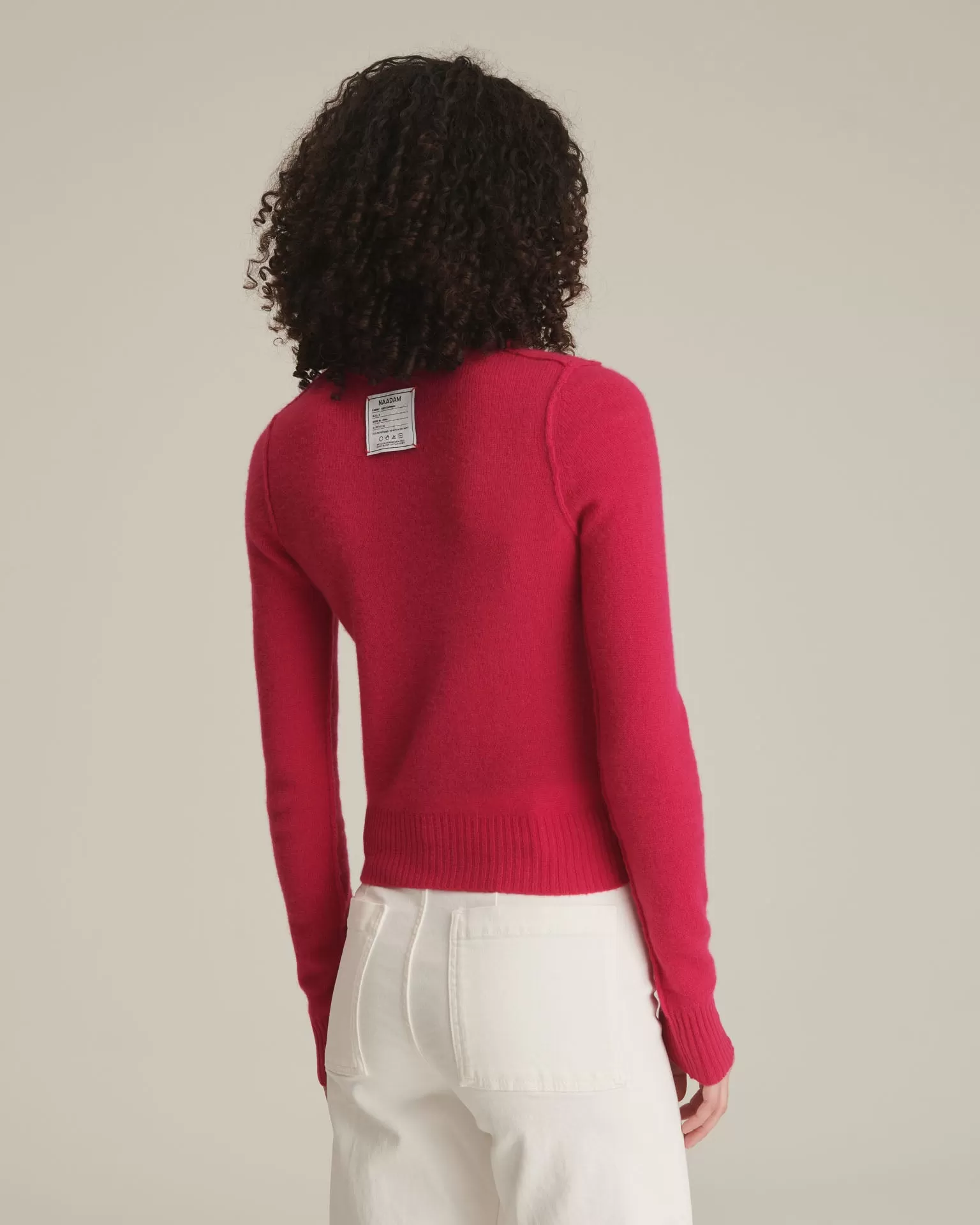 Lightweight Reversible Cropped Crewneck Sweater