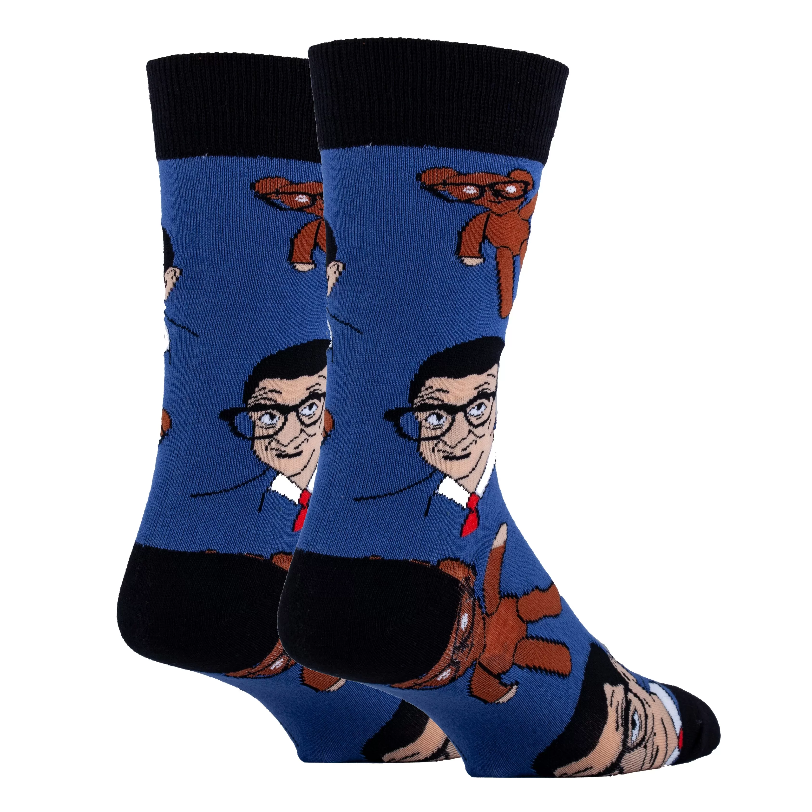 Mr Bean & Teddy Blue Socks