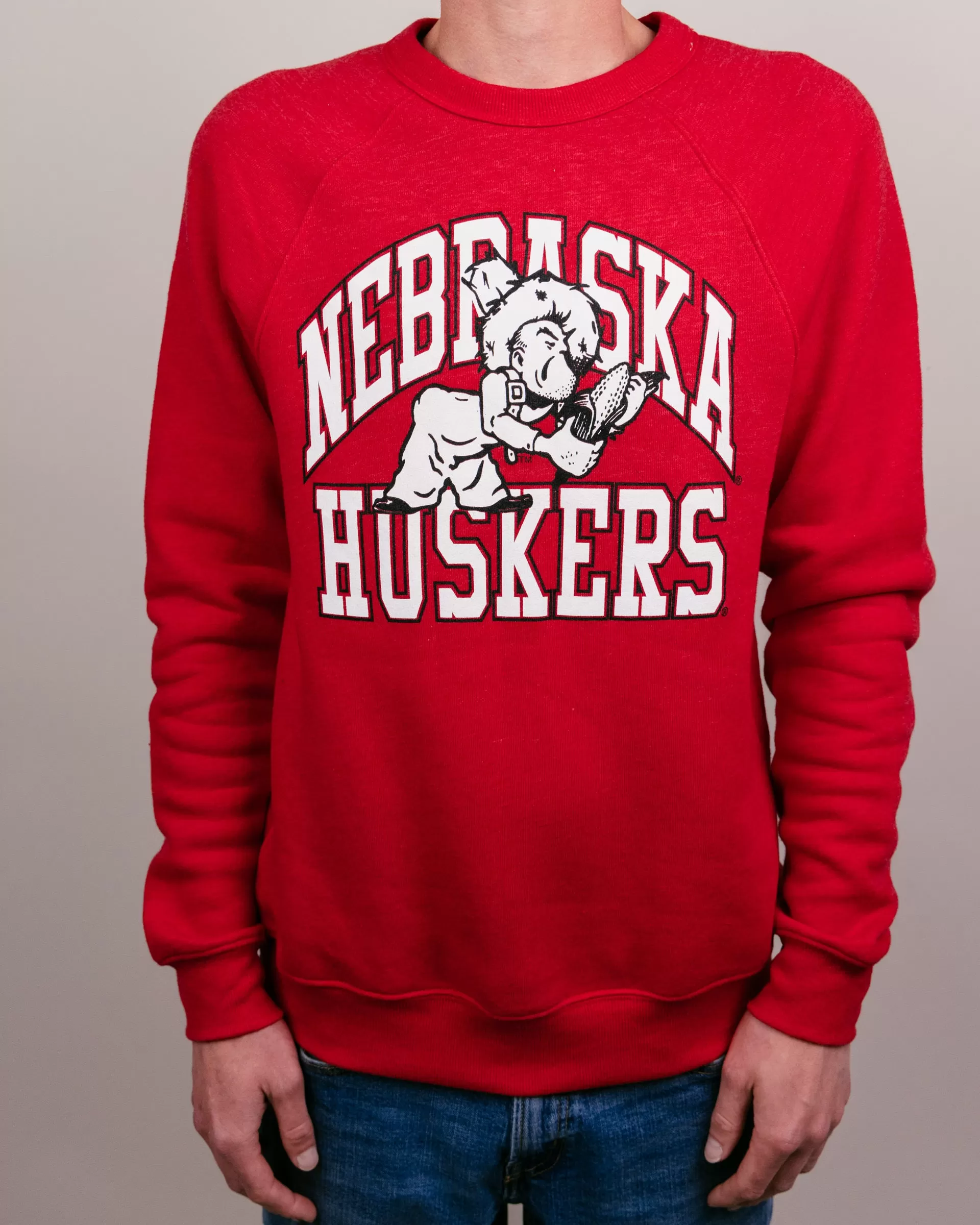 Nebraska Huskers Arch Red Crewneck