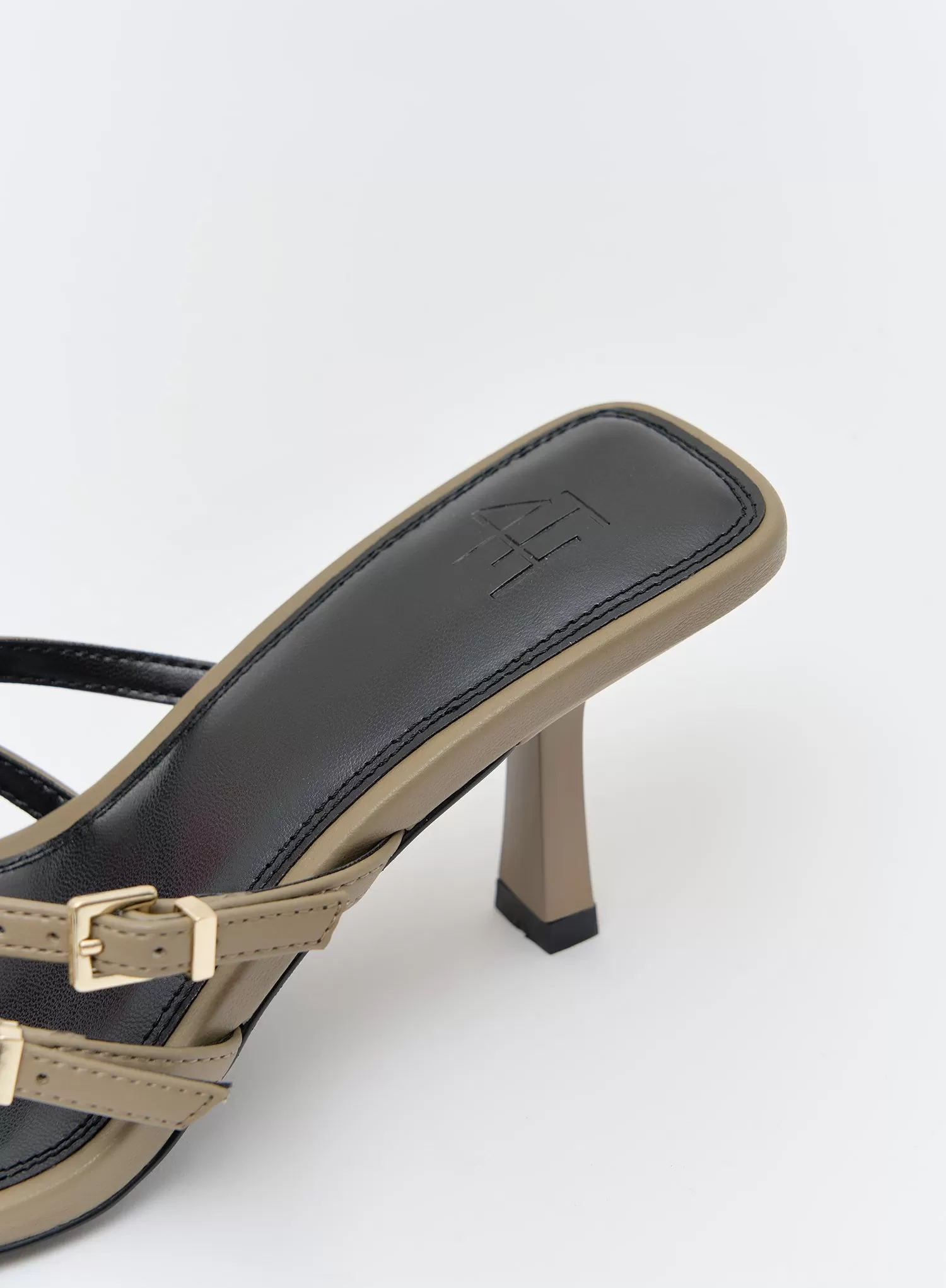 Olive PU Strappy Heel- Nadia