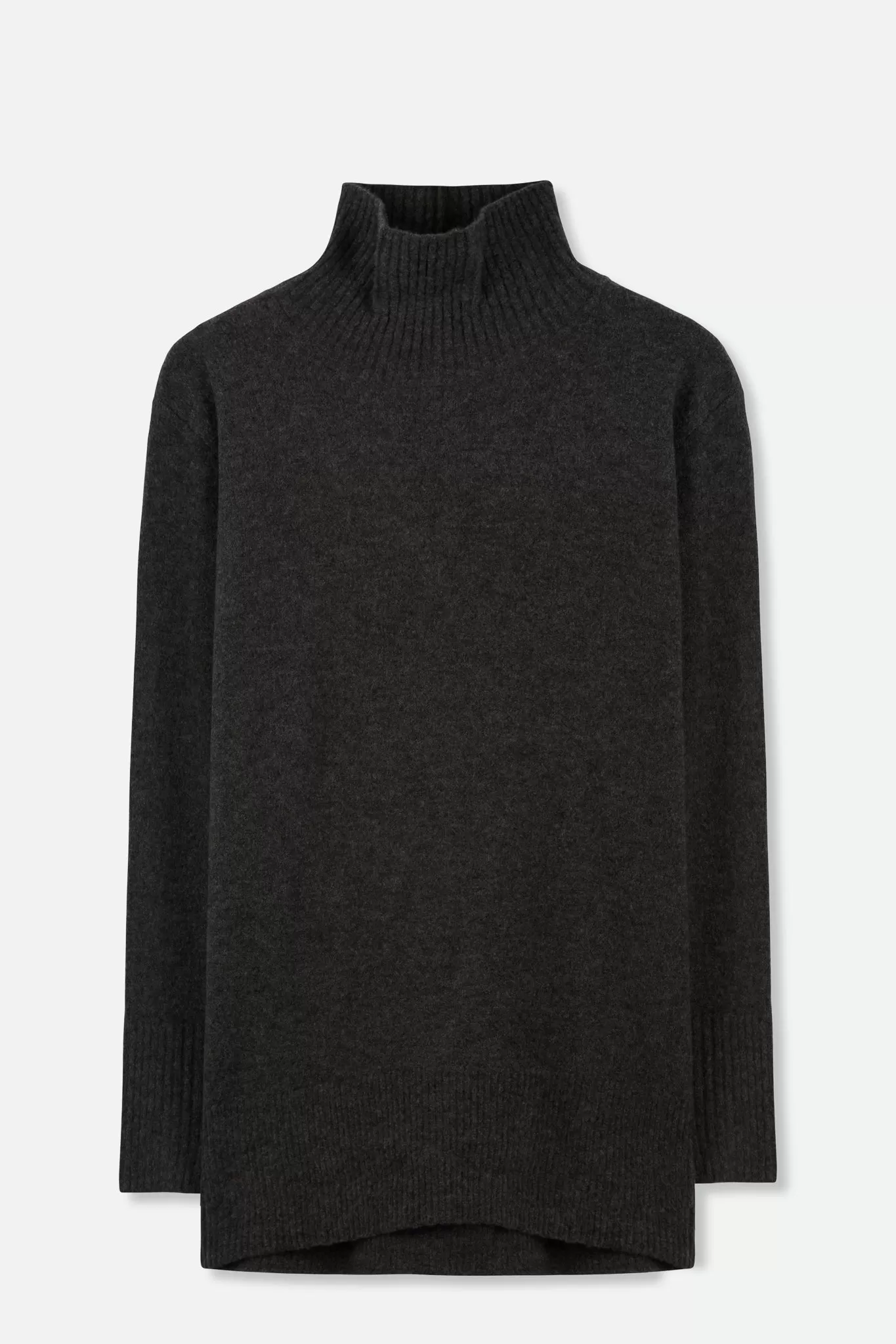 OLYMPIA OVERSIZED TURTLENECK IN CASHMERE CHARCOAL