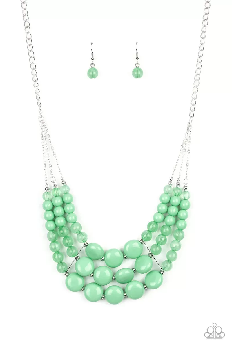 Paparazzi Accessories  - Flirtatiously Fruity #L636 - Green Necklace