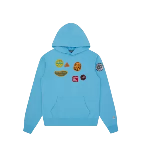 PATCHES POPOVER HOOD - BLUE