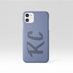 Personalized Initials Pastel Blue Phone Case