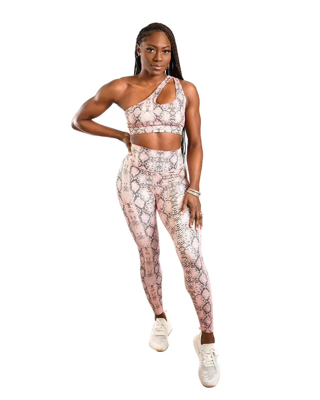 Pink & Gold Boa Sports Bra