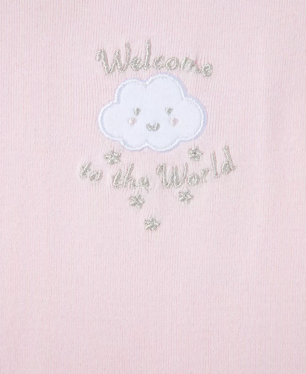 Pink Welcome to the World 3-Pack Bodysuits