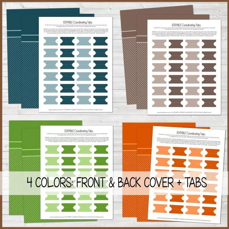 PINSTRIPE Cover Pack {Alternate Covers & Tabs for Planners/Journals} PRINTABLE