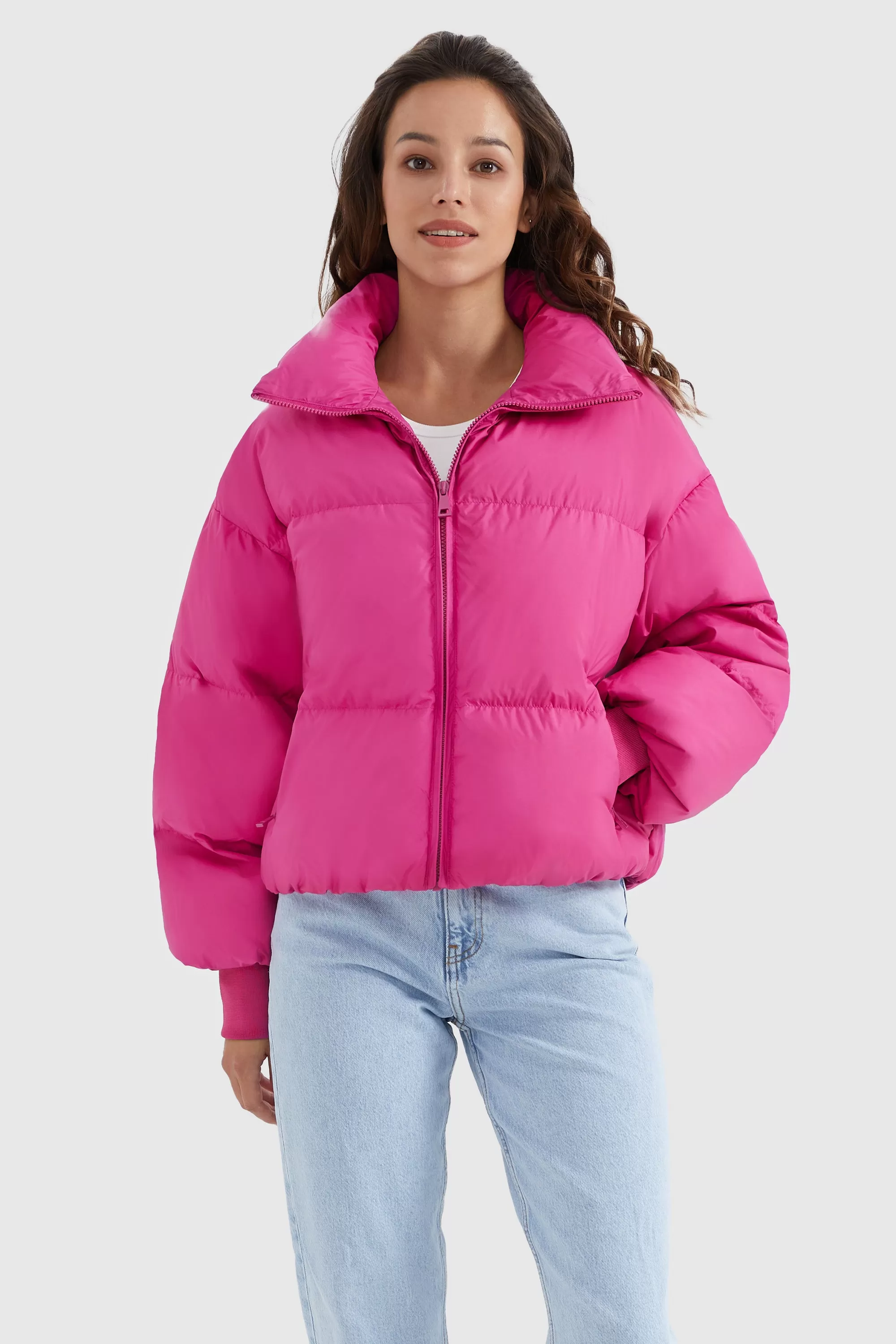 Puff-O Classics Short Baggy Oversize Down coat-Azalea Pink