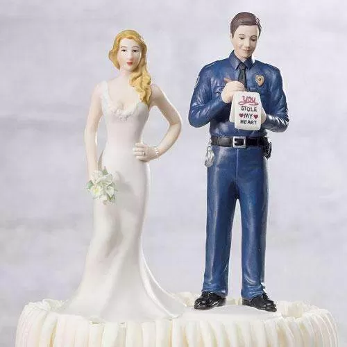 "A Love Citation" Policeman Groom Figurine Groom (Pack of 1)