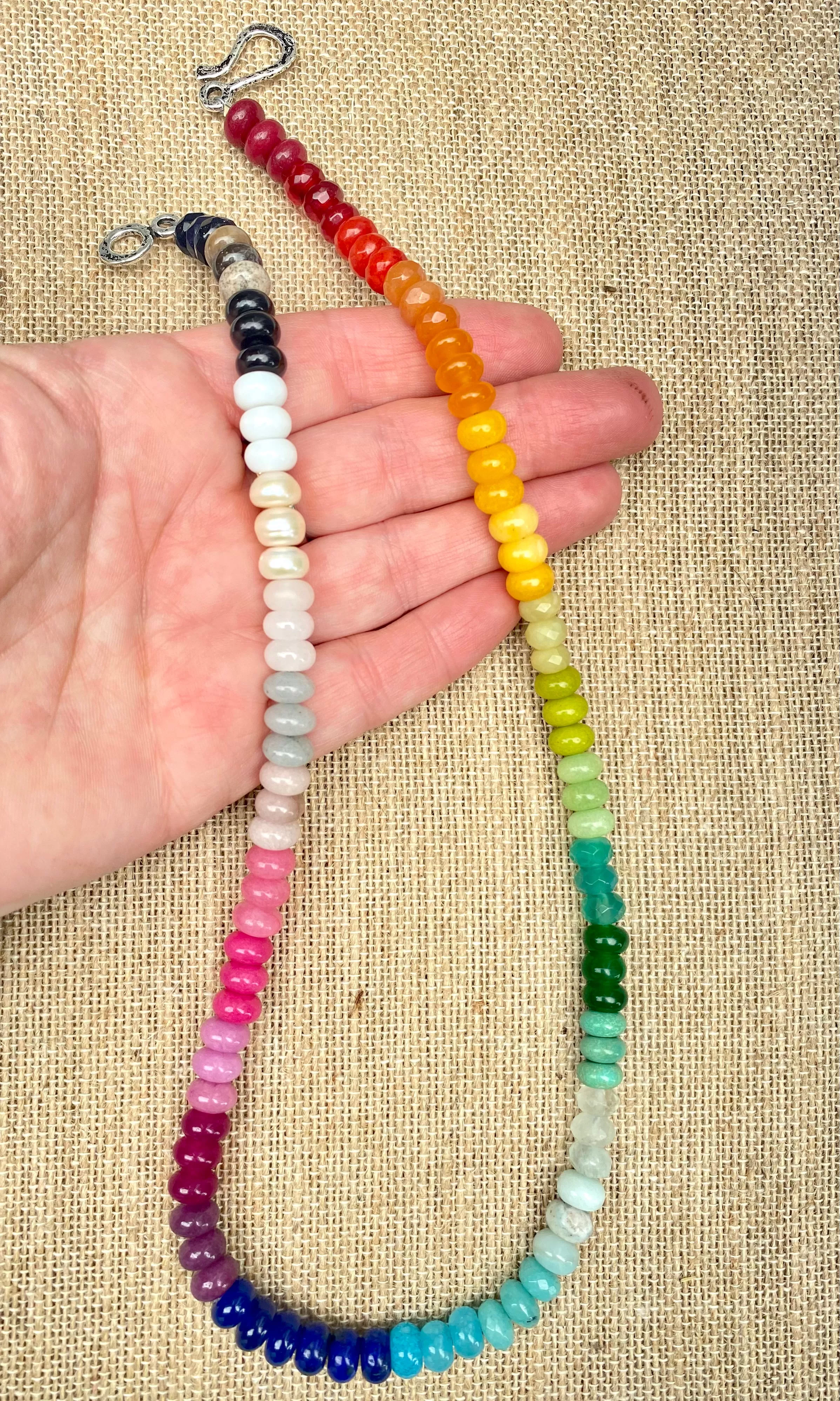 Rainbow Stone Necklace or Kit