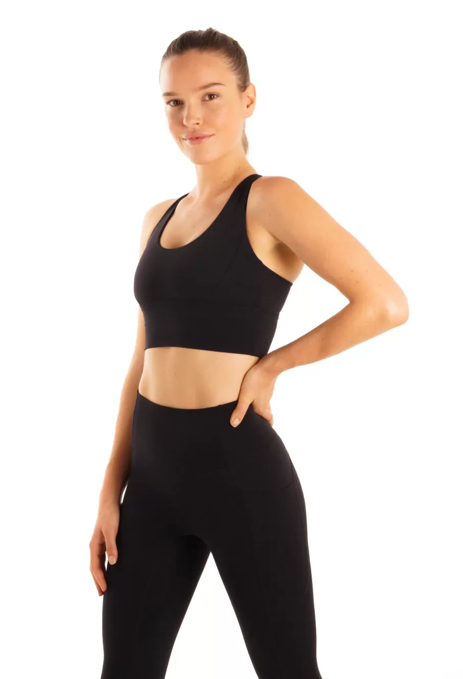 Revive Sports Crop in Black