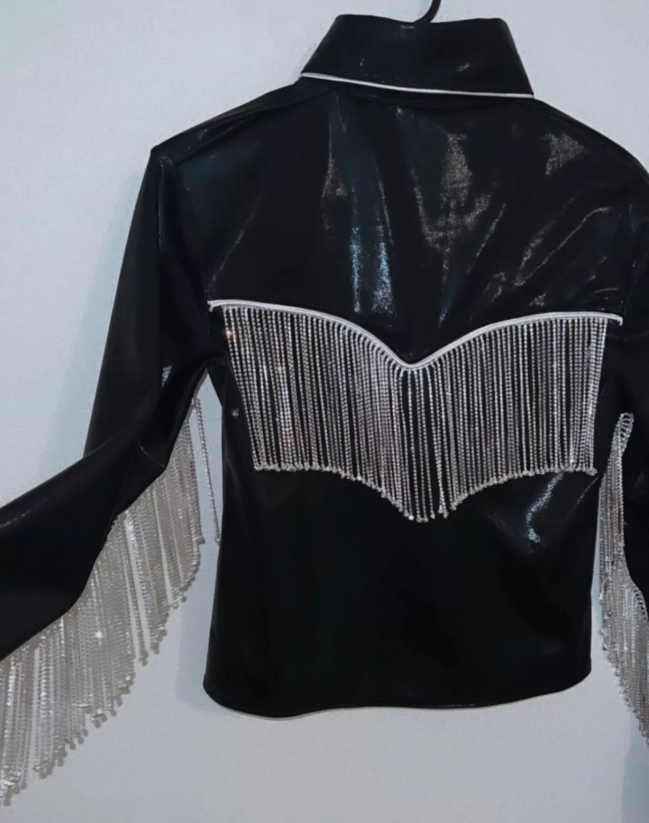 Rhinestone Fringe Pearl Snap Western Shirt