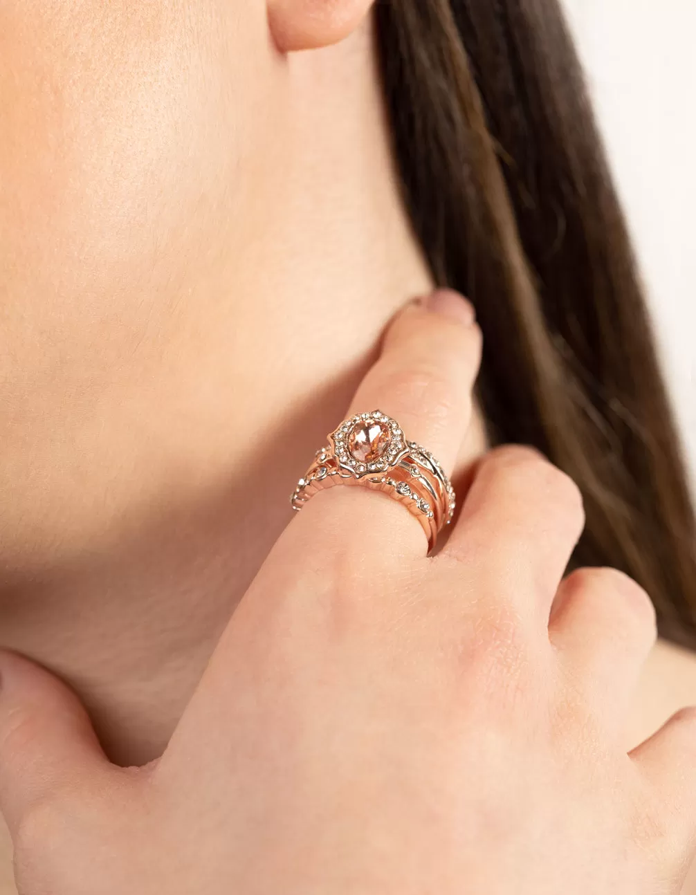 Rose Gold Engagement Ring Stack