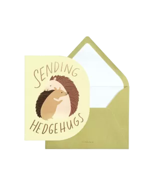 Sending Hugs Hedgehog Greeting Card