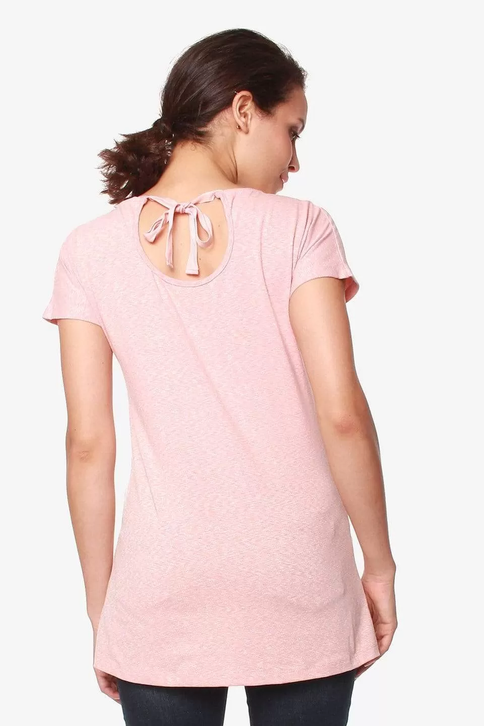 Short Sleeves Briana Pink Nursing Top