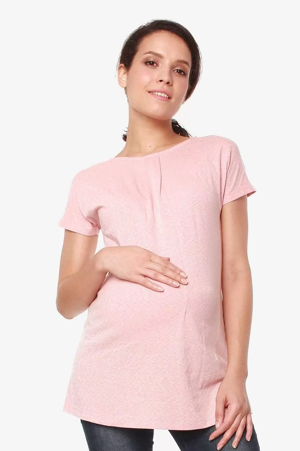 Short Sleeves Briana Pink Nursing Top