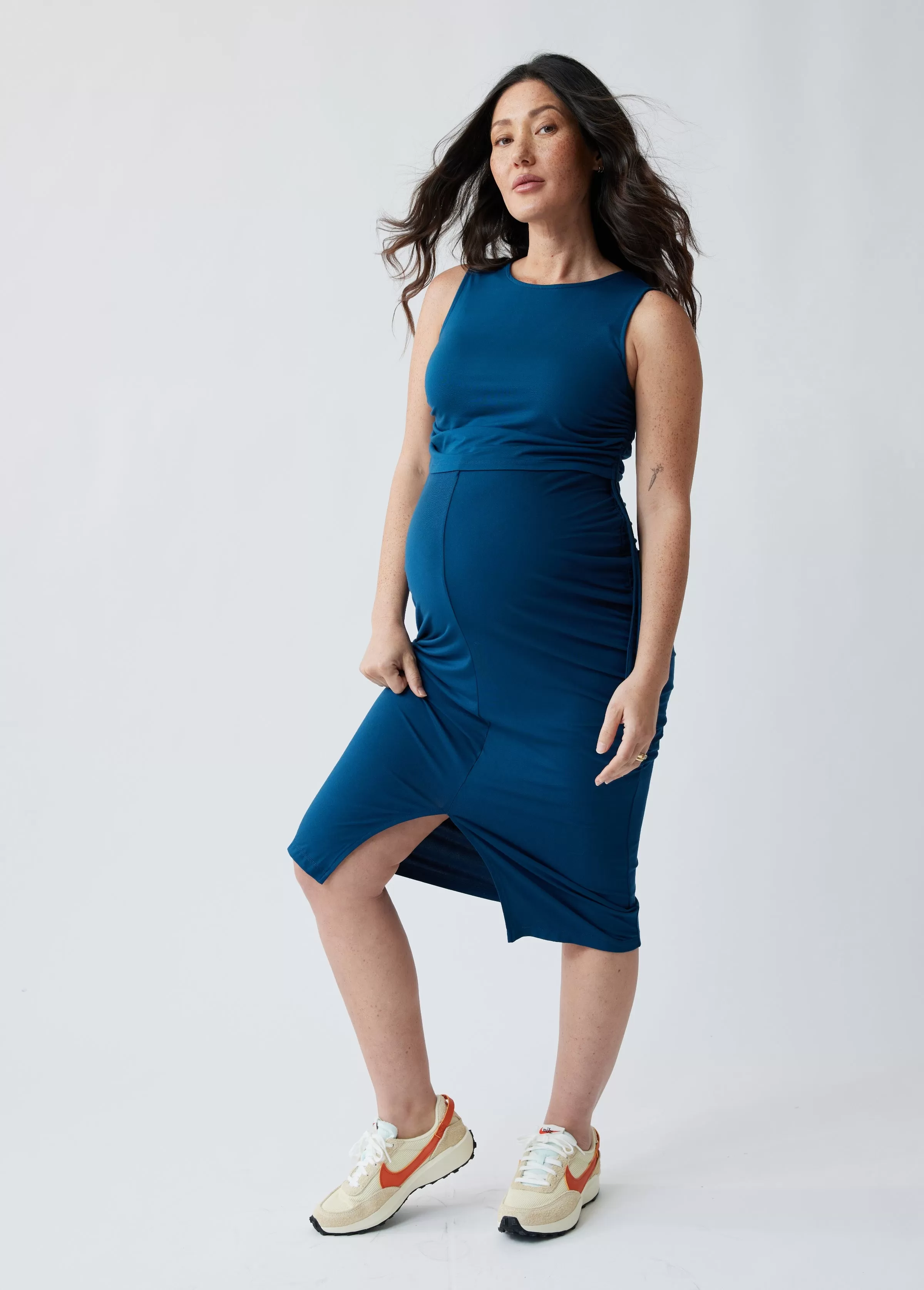 Side Ruched Maternity Knit Top