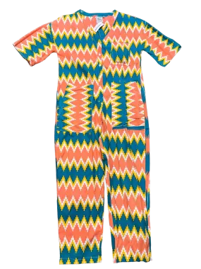 Size M - Yevu Zig-Zag Print Jumpsuit