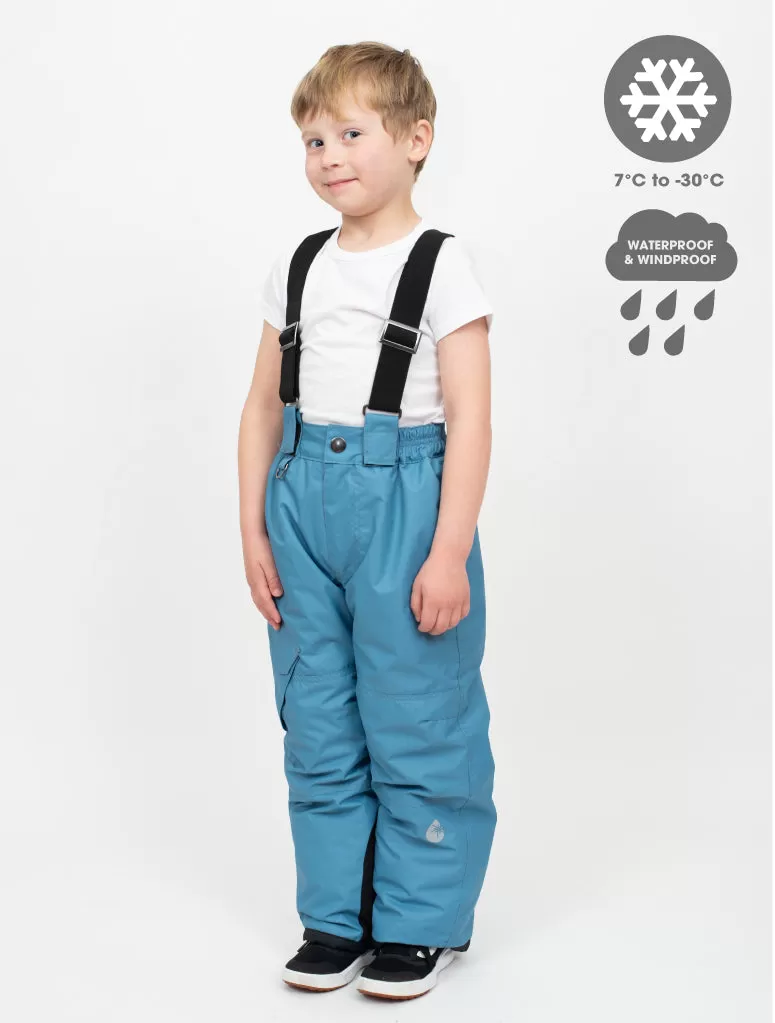 Snowrider Convertible Ski Overalls - Stone Blue