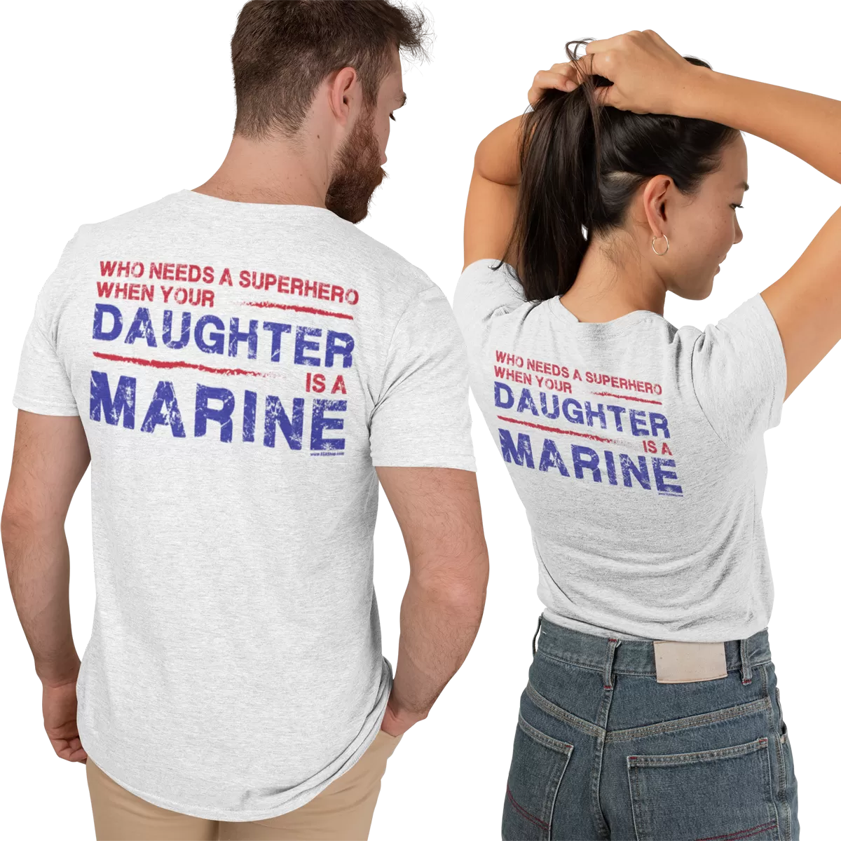 T-Shirt: Superhero, DAUGHTER is a Marine (color choices)