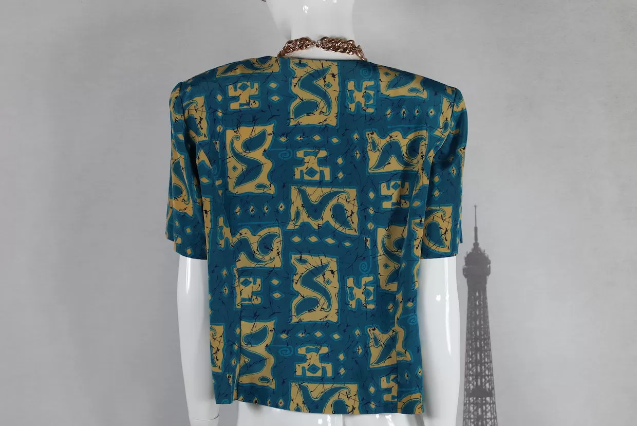 Teal Love Blouse (Fits up to a Size 16)