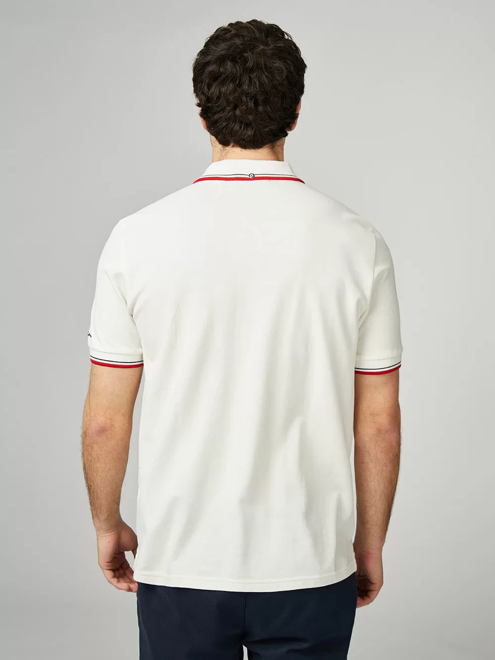 Team GB Floral Embroidered Pique Polo - Ivory