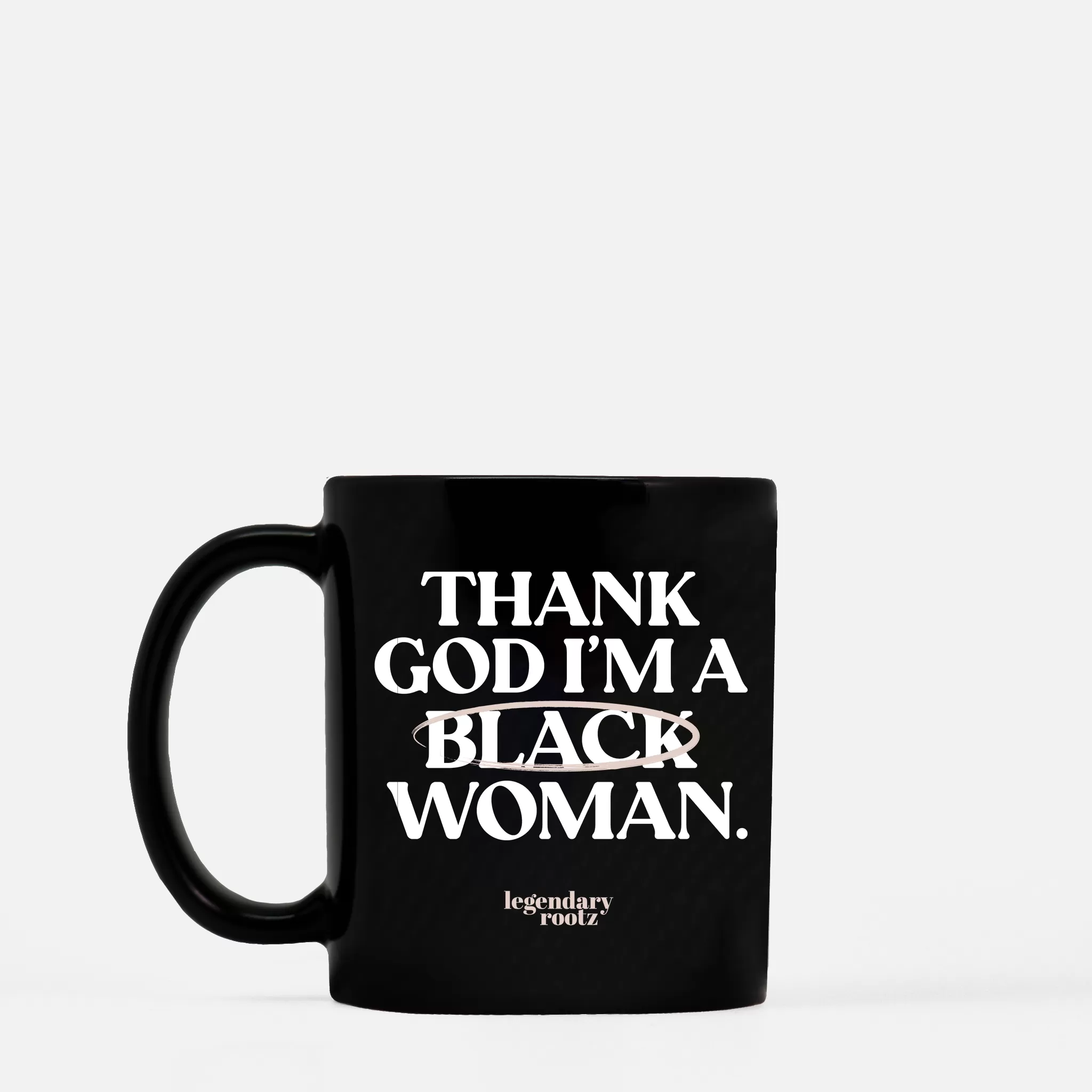 Thank God I'm A Black Woman | Black Mug