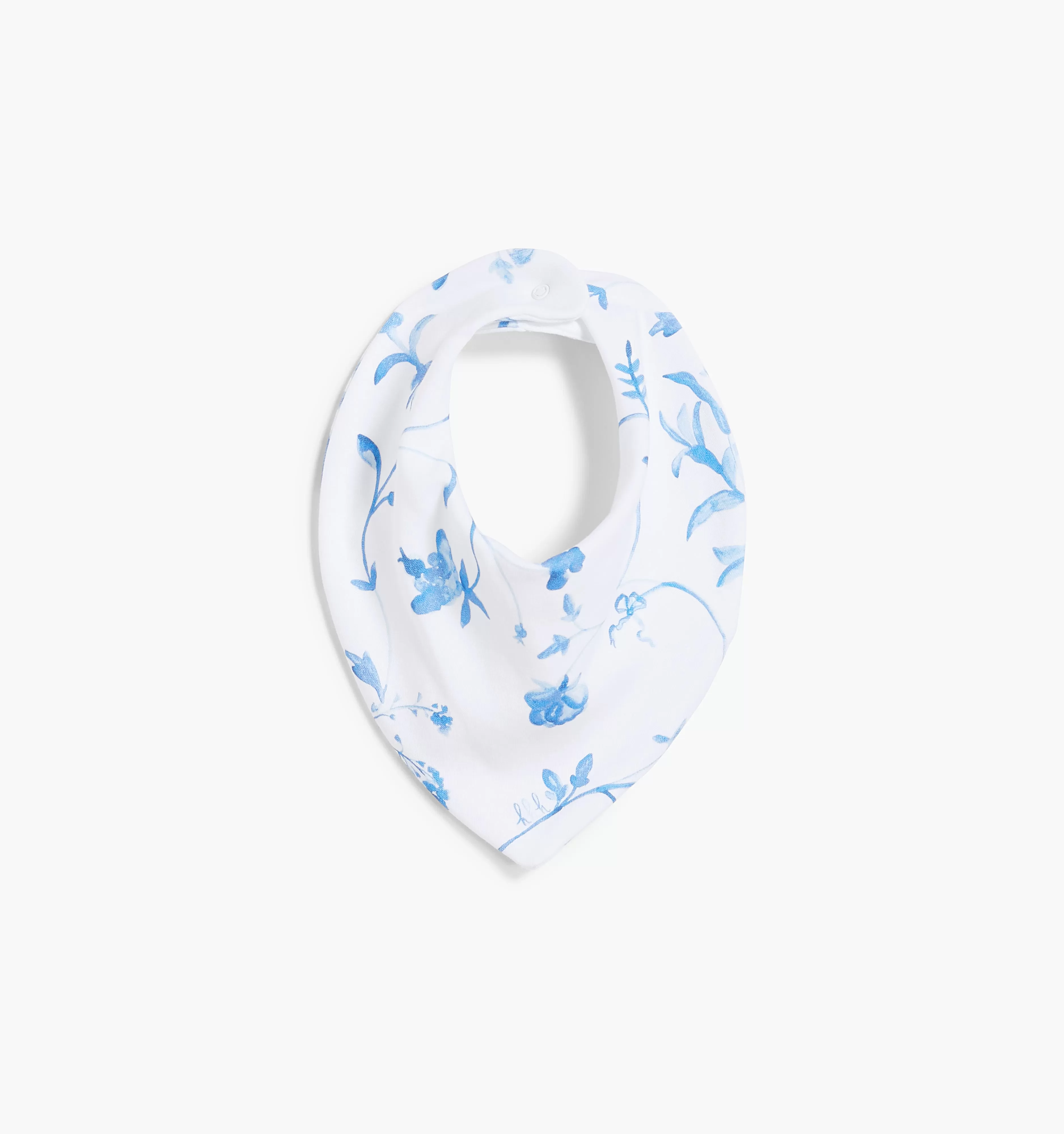 The Bandana Bib - Blue Botanical