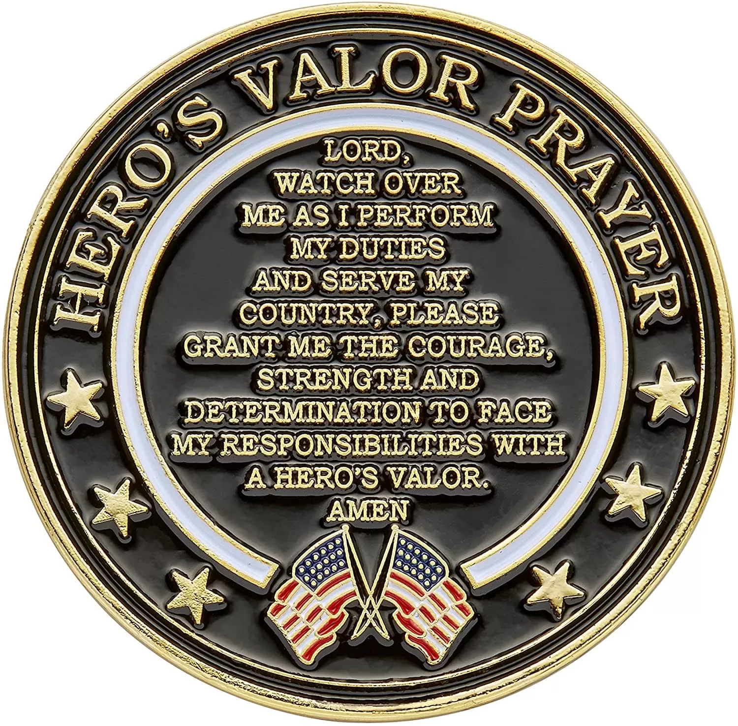 United States Air Force Challenge Coin with Hero's Valor Prayer 1-Pack (Single Coin)